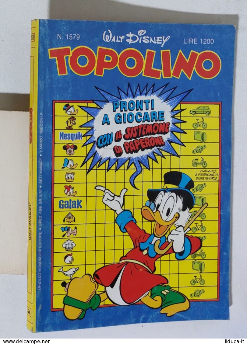 51881 TOPOLINO Libretto N. 1579 - Disney