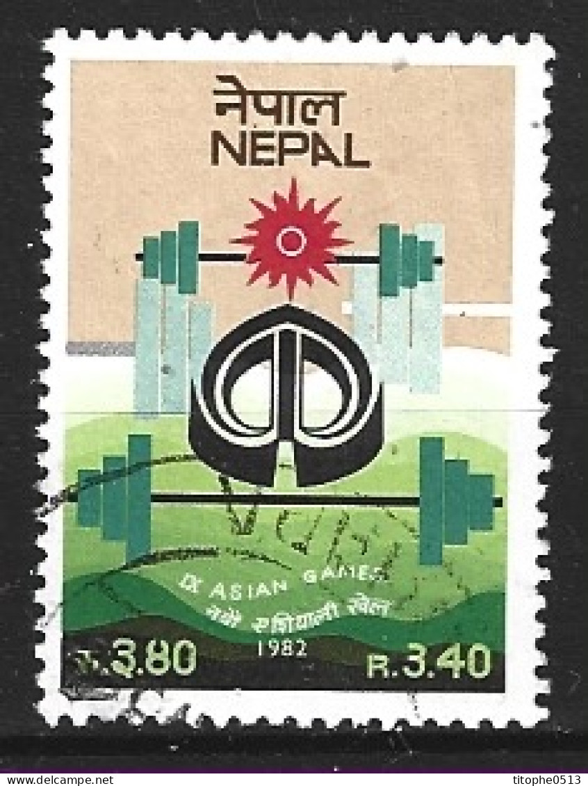 NEPAL. N°393 Oblitéré De 1982. Haltérophilie. - Gewichtheben