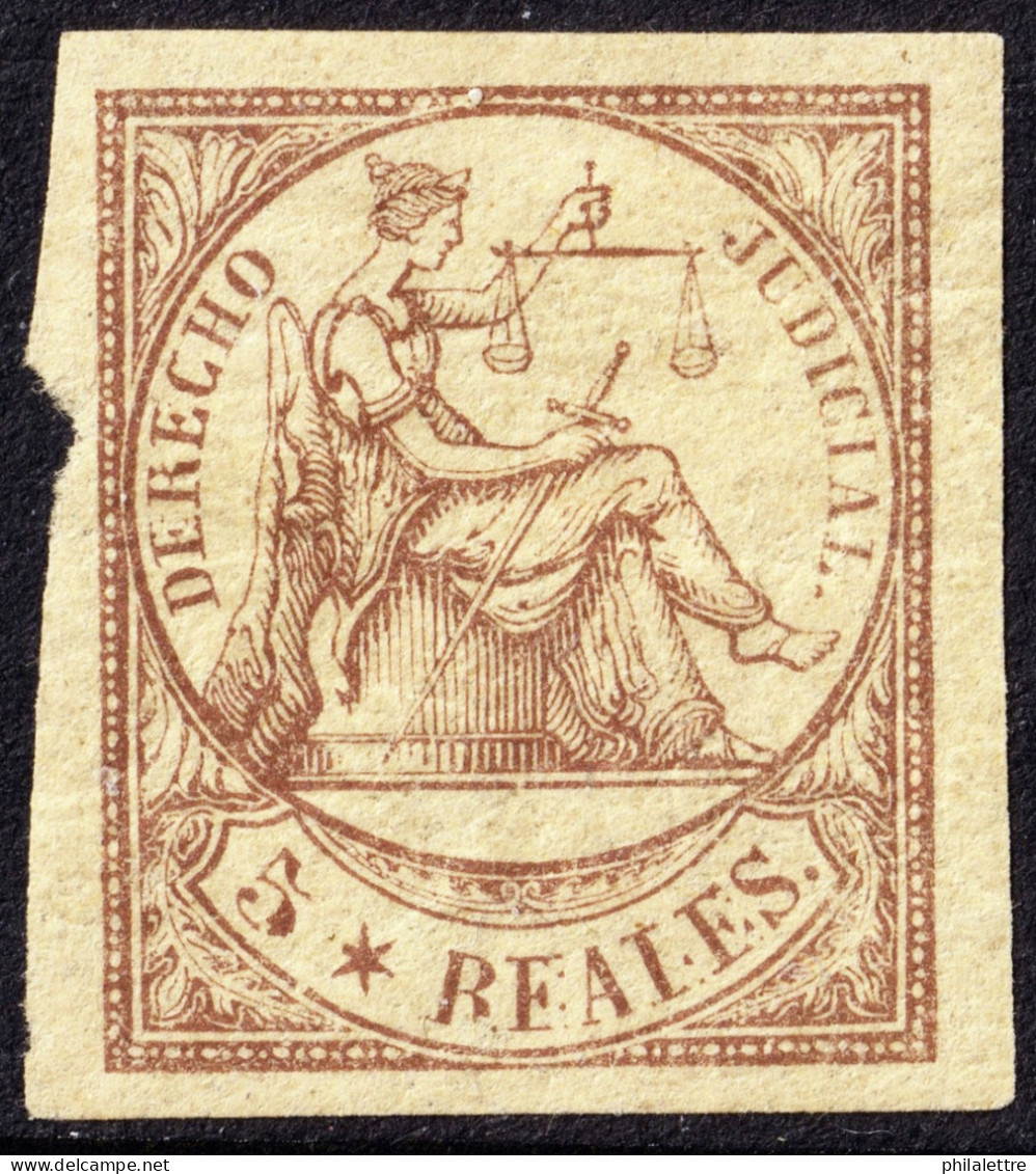 ESPAGNE / ESPANA - COLONIAS (serie Conjunta) 1865 Sello Fiscal "DERECHO JUDICIAL" 5R Castaño - Nuevo * - Cuba (1874-1898)