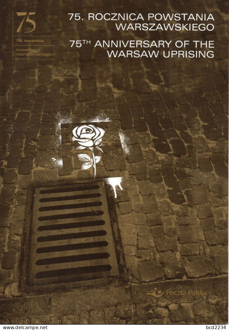 POLAND 2019 POST LIMITED EDITION FOLDER: 75TH ANNIVERSARY WW2 WARSAW UPRISING AGAINST NAZI GERMANY OCCUPATION JUDAICA MS - Brieven En Documenten