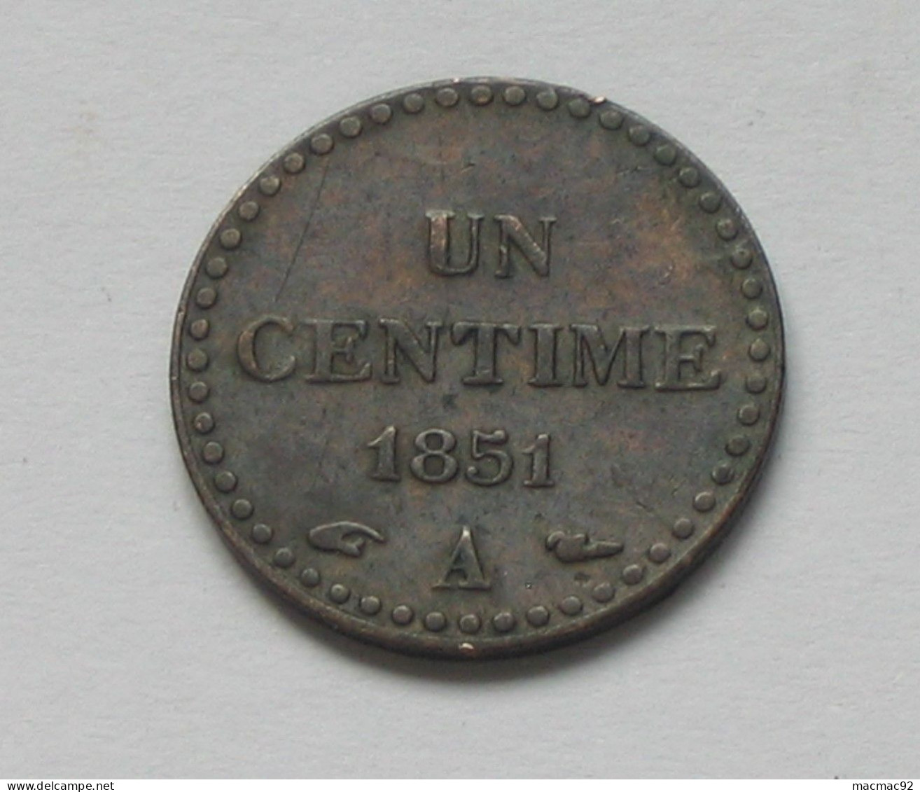 1 Centime  Dupré 1851 A   **** EN ACHAT IMMEDIAT ****  Très Belle Monnaie - 1 Centime