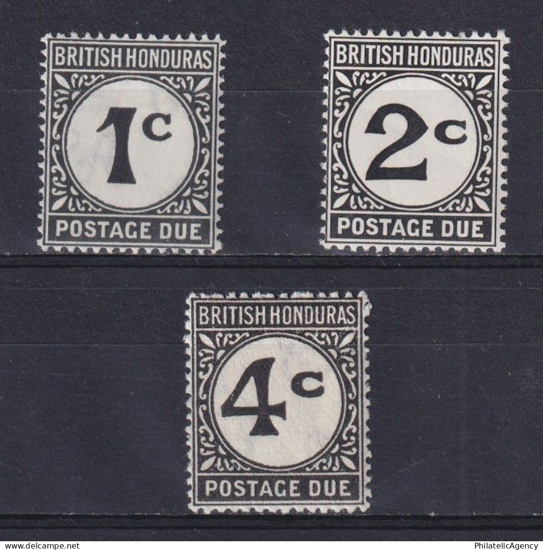 BRITISH HONDURAS 1923, SG# D1-D3, Part Set, Wmk Mult Script CA, Postage Due, MH - Honduras Britannique (...-1970)