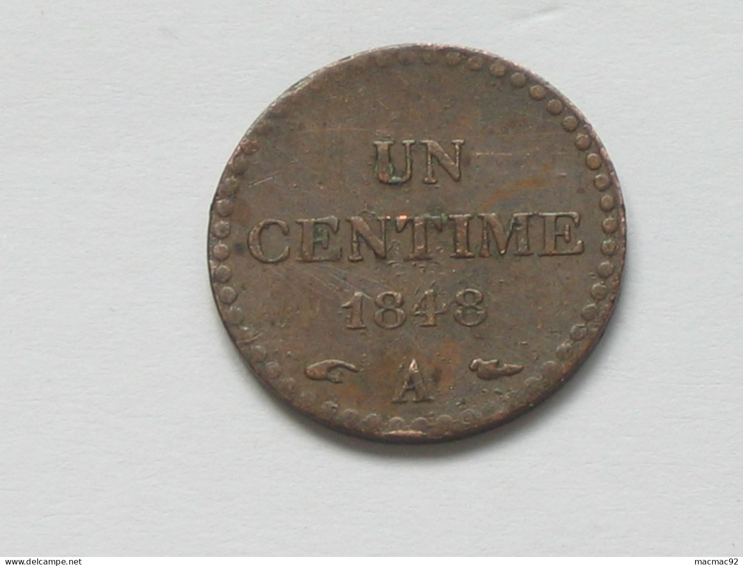 1 Centime  Dupré 1848 A   **** EN ACHAT IMMEDIAT ****  Très Belle Monnaie - 1 Centime