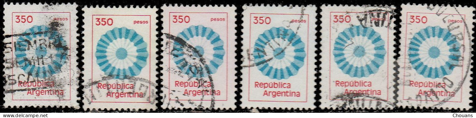 Argentine 1979. ~ YT 1191x8 + 1192x9 + 1193x6 + 1194x5 - Couleurs Nationales  (28 V) - Gebraucht