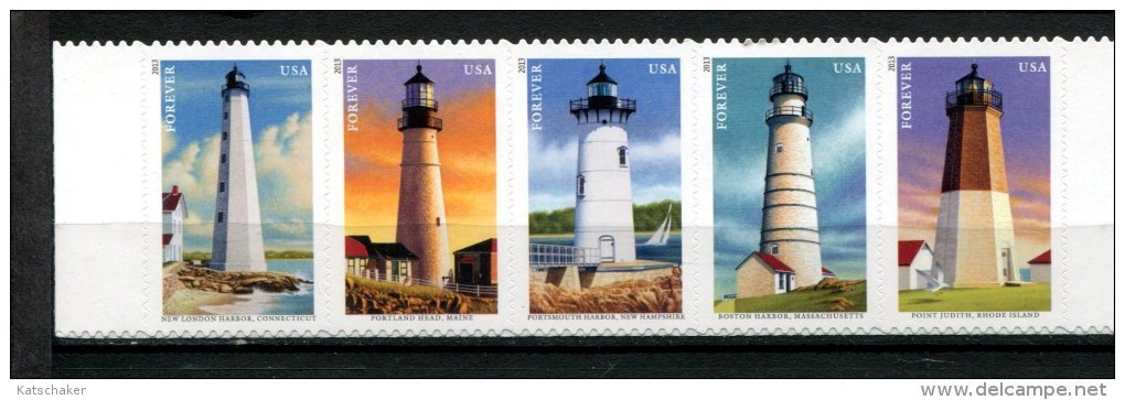 1738943653 2013  (XX) SCOTT 4795A POSTFRIS MINT NEVER HINGED - LIGHTHOUSES 4795 FIRST STAMP OF STRIP - Ongebruikt