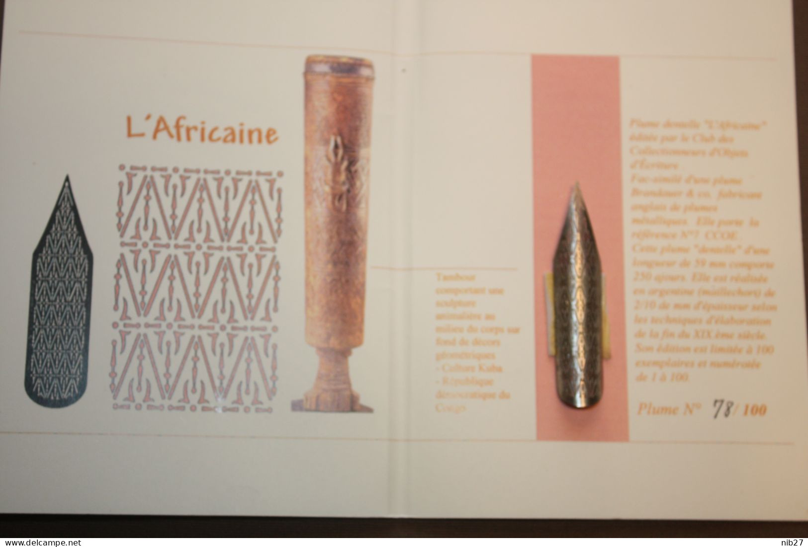 PLUME  DENTELLE  N° 5   "L'AFRICAINE" - Federn