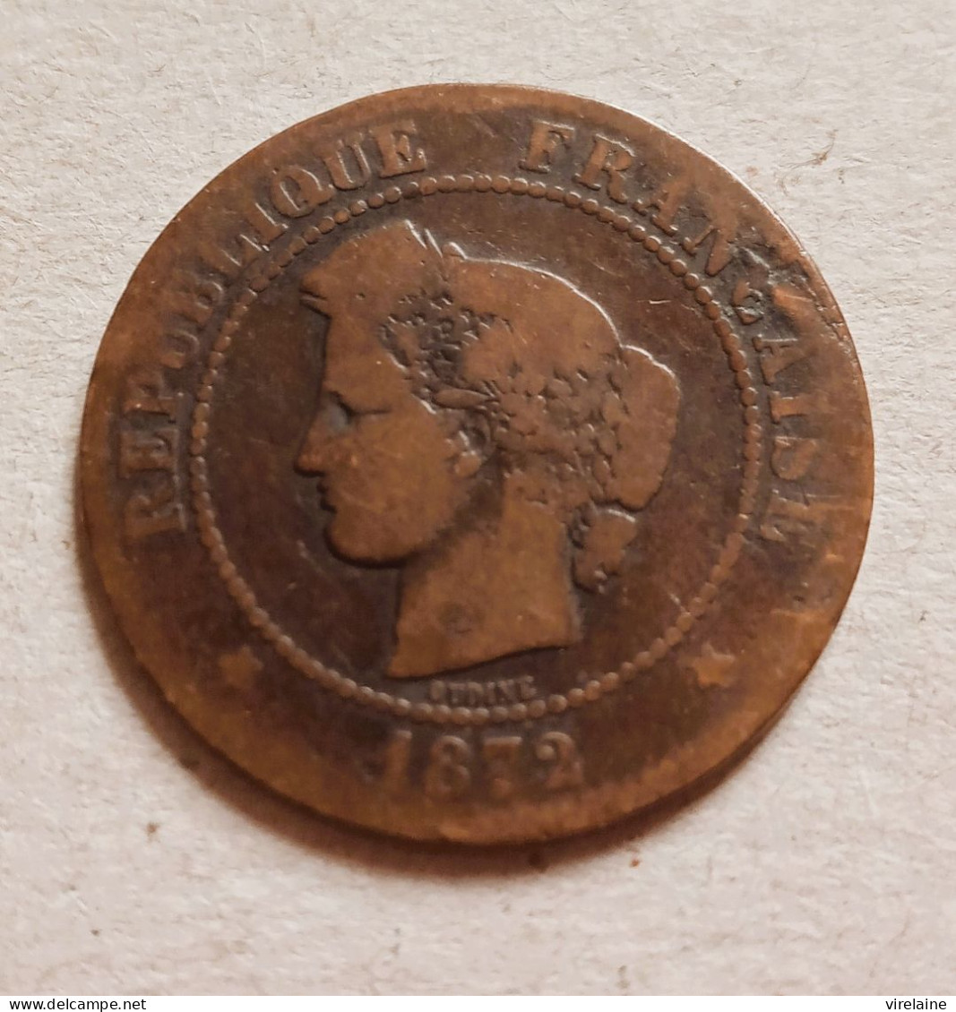 France 5 Centimes Cérès 1872 K  (B03  22) - 5 Centimes