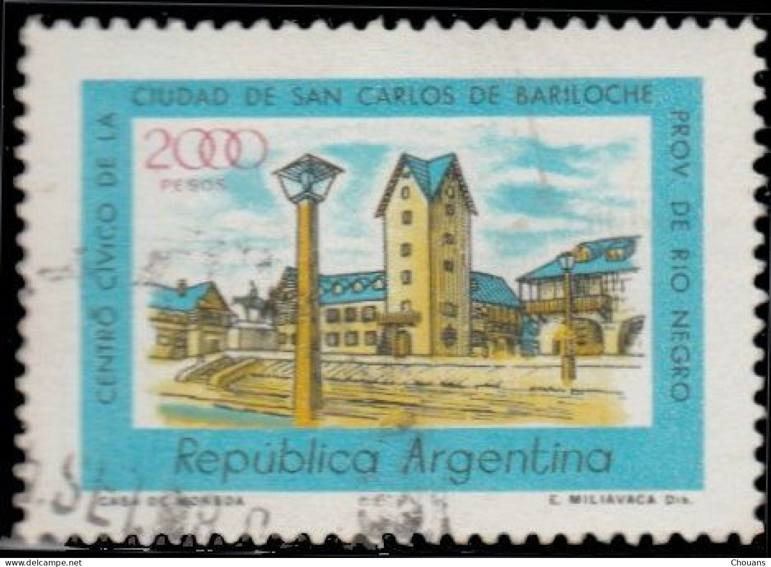 Argentine 1980. ~ YT 11221 X 9 - Centre Civique, Bariloche - Usados