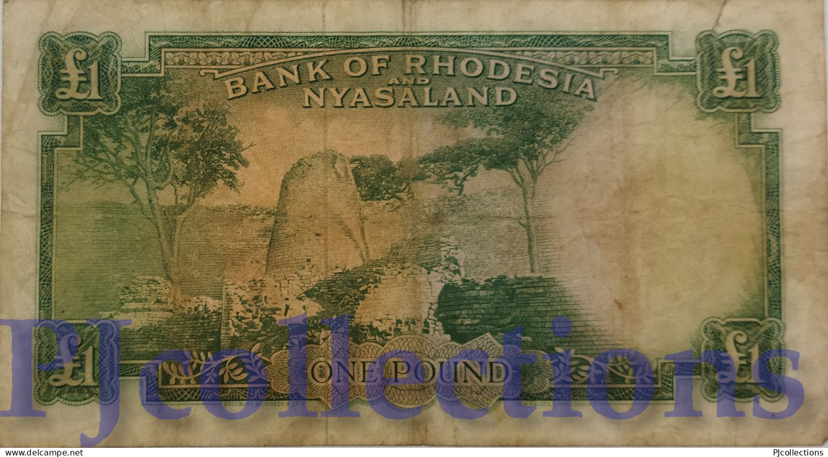 RHODESIA & NYASALAND 1 POUND 1959 PICK 21a AVF - Rhodesia