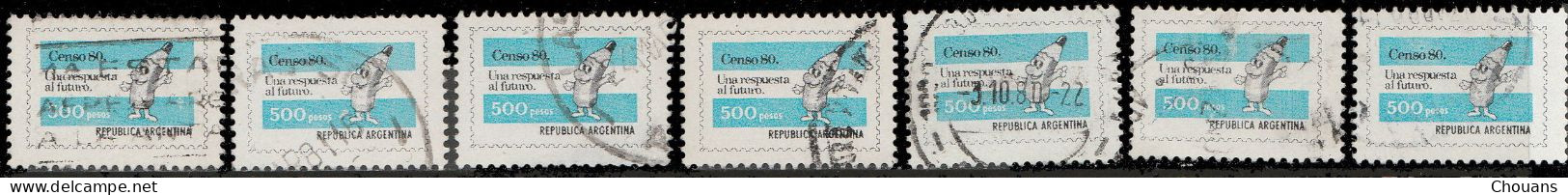 Argentine 1980. ~ YT 1229 X 10 - Recensement National - Used Stamps