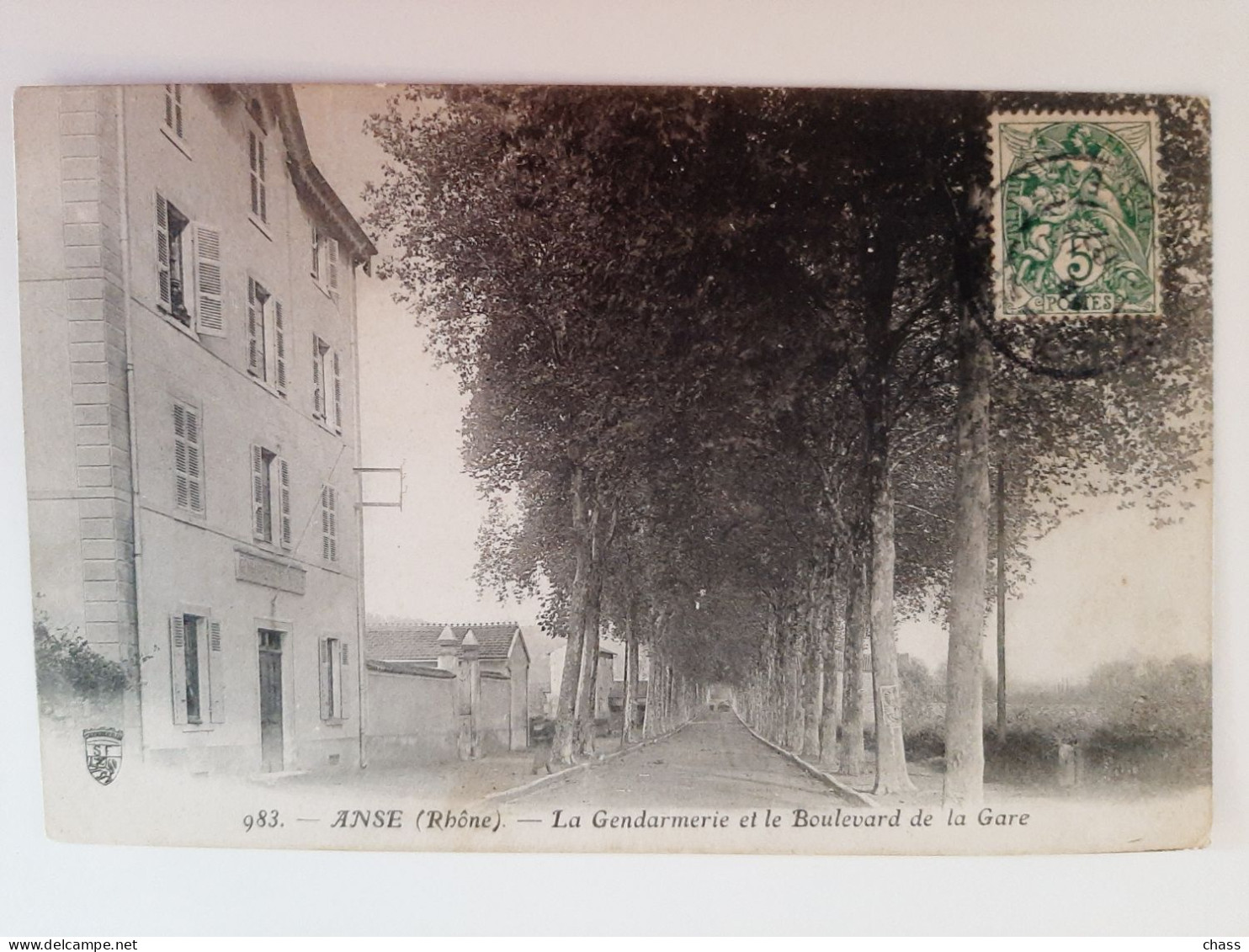 Cpa 69 Anse La Gendarmerie Et Le Boulevard De La Gare - Anse