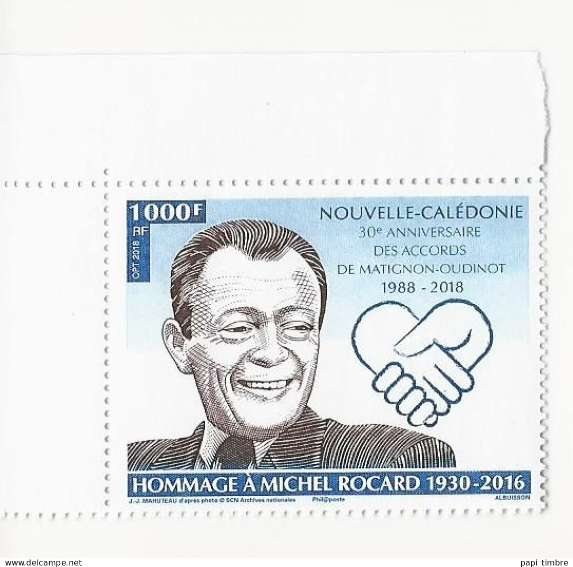 Nouvelle Calédonie - 2018 - Portrait De Michel Rocard - N° 1344 ** - Neufs