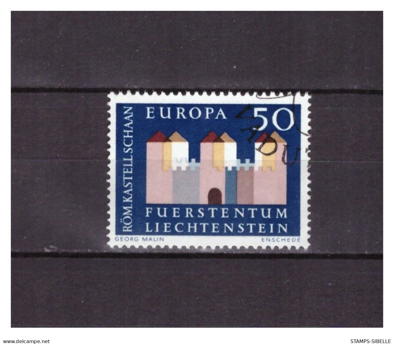 LIECHTENSTEIN   . N °  388 .   50 R  EUROPA     OBLITERE     .  SUPERBE . - Gebruikt