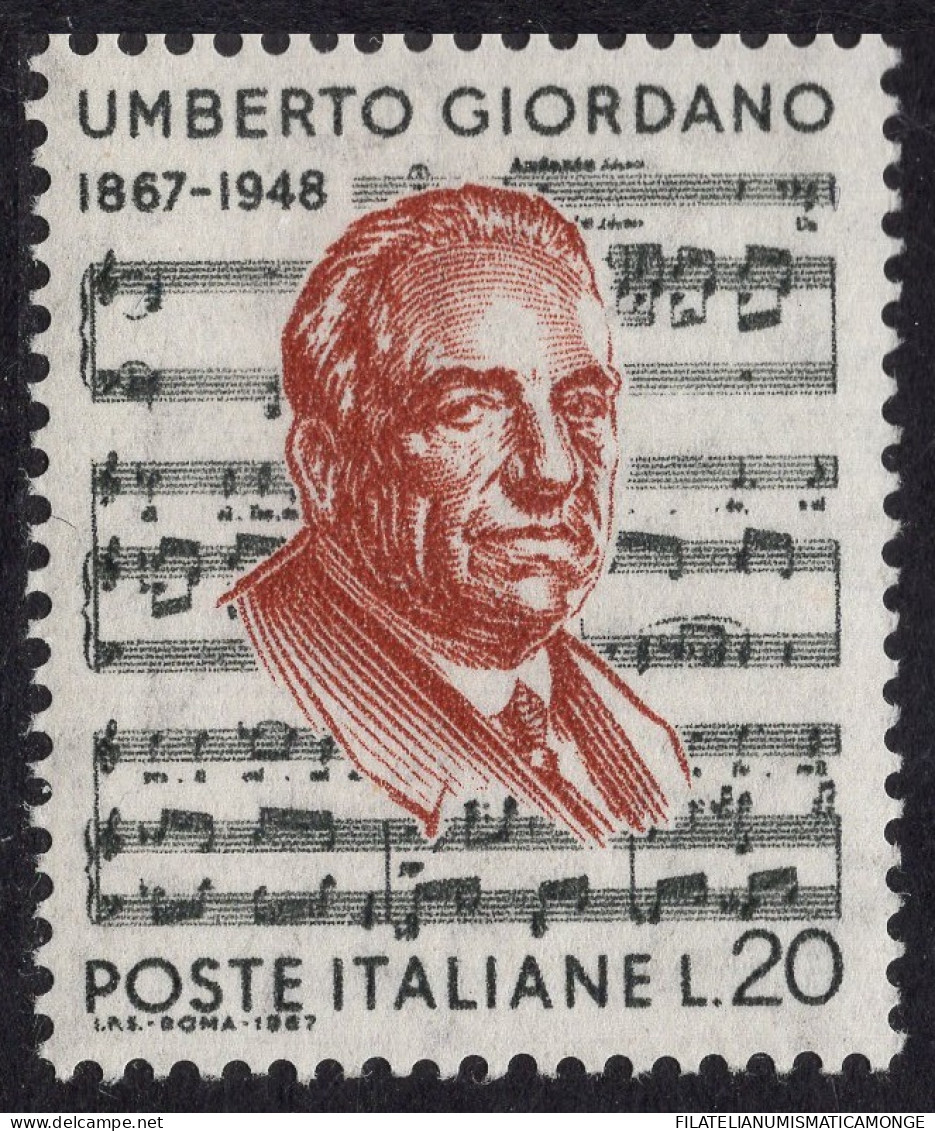 Italia / Italia 1967 Correo 984 **/MNH Centenario Del Nacimiento Del Compositor - 1961-70: Neufs