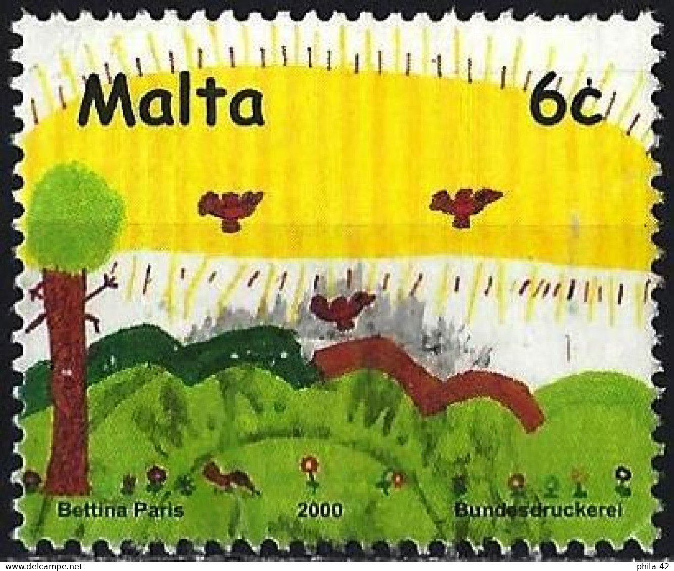 Malta 2000 - Mi 1145 - YT 1119 ( Children's Draiwing ) - Malte