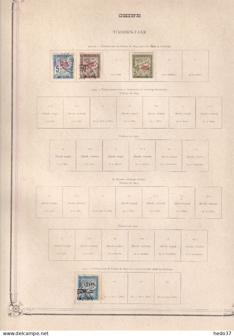 Chine - Collection Sur Pages Standard Yvert Et Tellier - Neufs Sans Gomme / Oblitérés - Unused Stamps