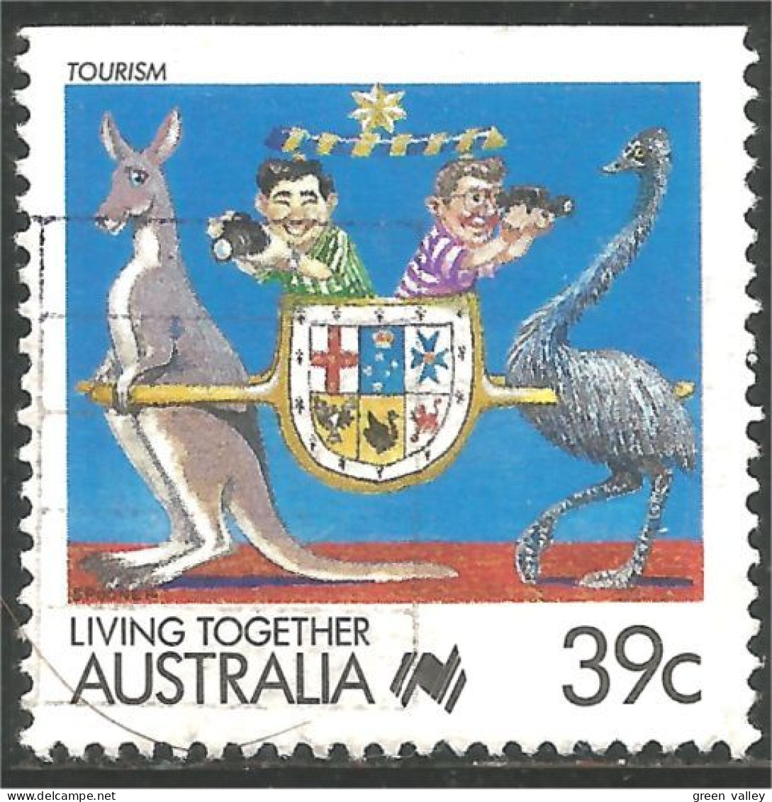 BL-7 Australie Blason Armoiries Coat Arms Wappen Stemma Kangourou Kangaroo Emeu Emu - Francobolli