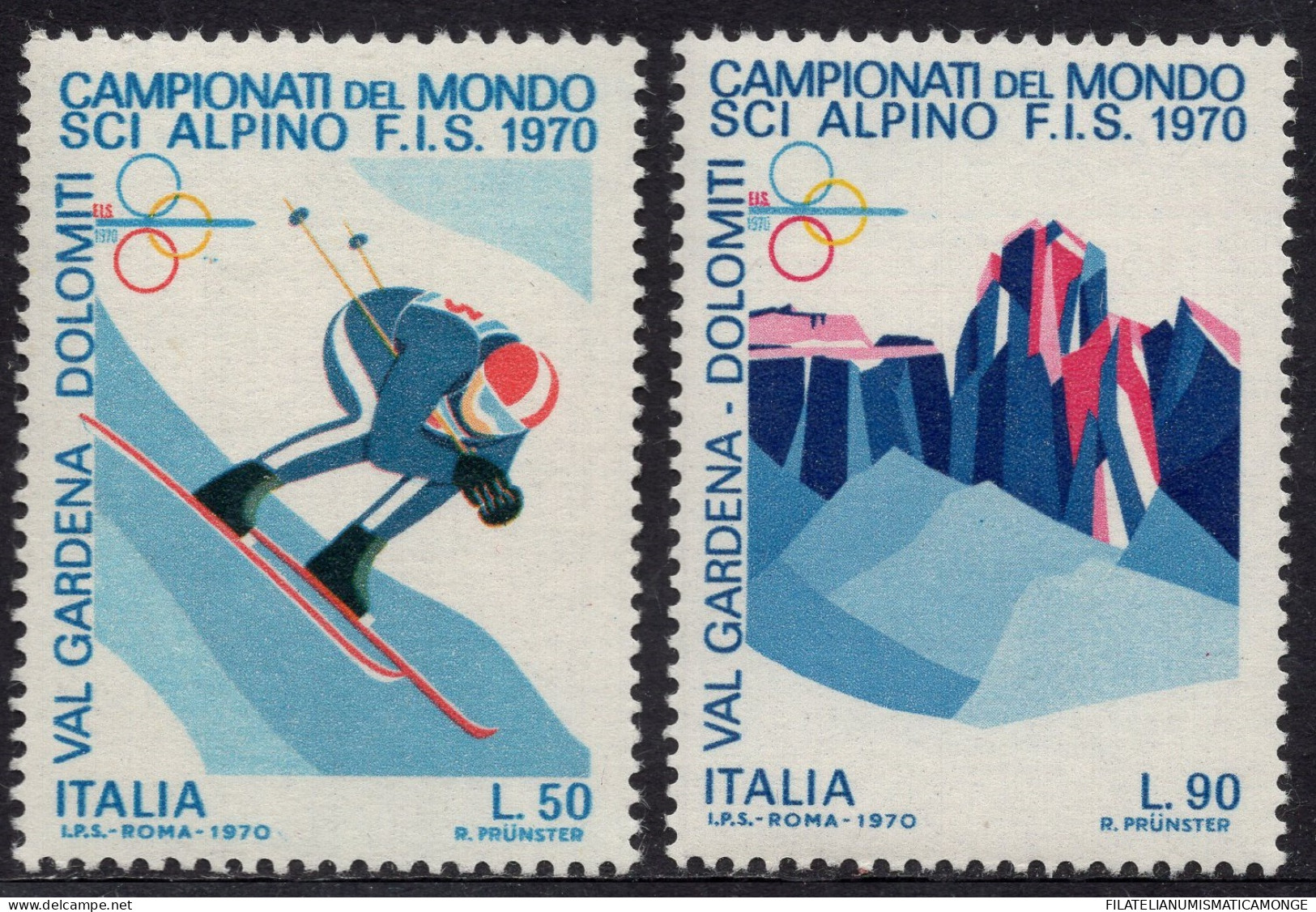Italia / Italia 1970 Correo 1041/42 **/MNH Campeonato Mundial De Esquí Alpino ( - 1961-70: Neufs