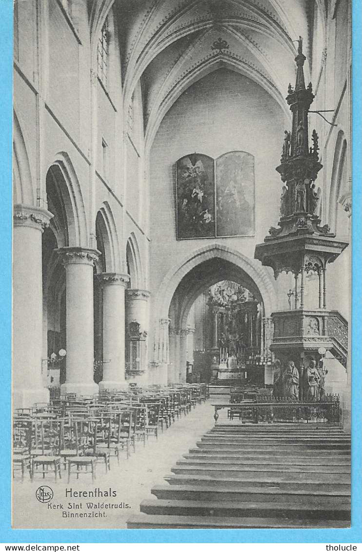 Herentals-Herenthals-+/-1910-Kerk Sint-Waldetrusis-Binnenzicht- Uitg.:A.Van Gelder-Leysen, Herentals - Herentals