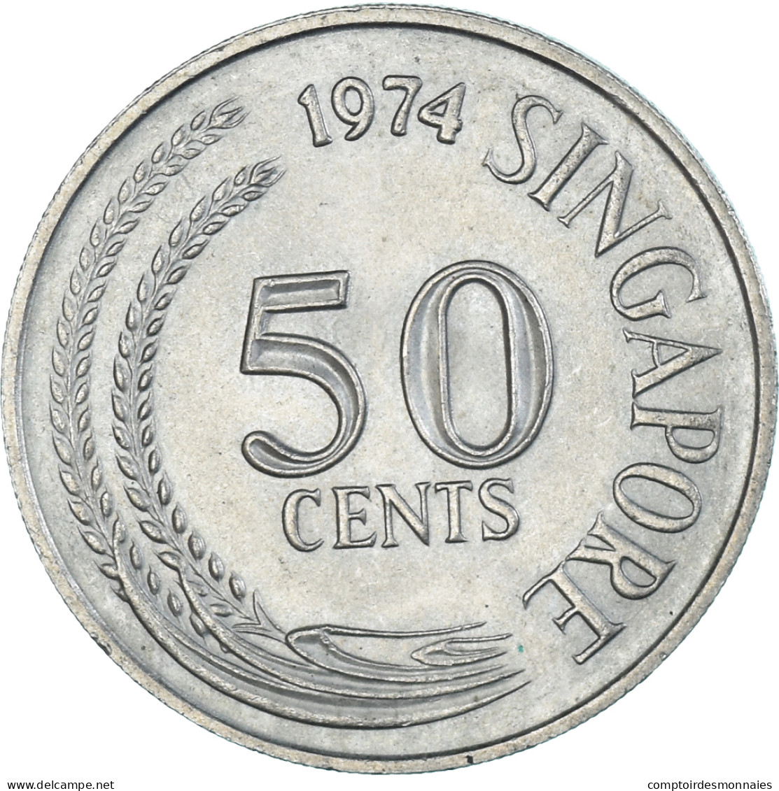 Singapour, 50 Cents, 1974 - Singapore