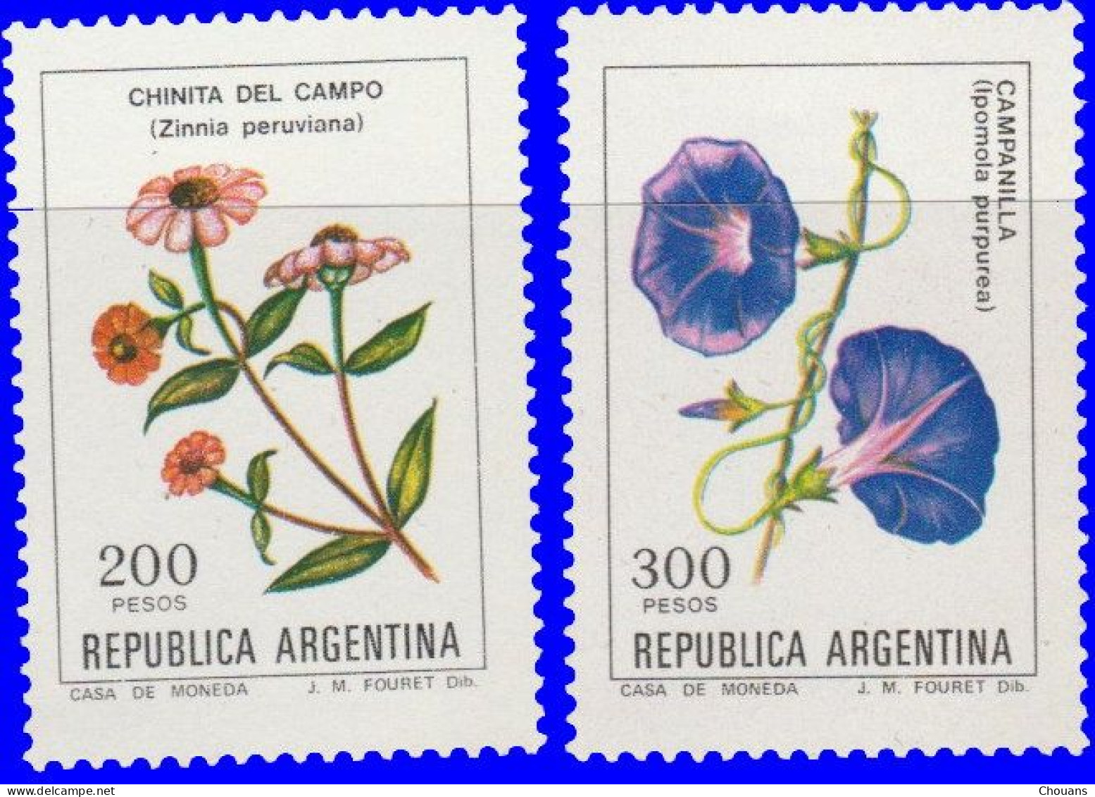 Argentine 1982. ~ YT 1312/14 - Fleurs - Gebraucht