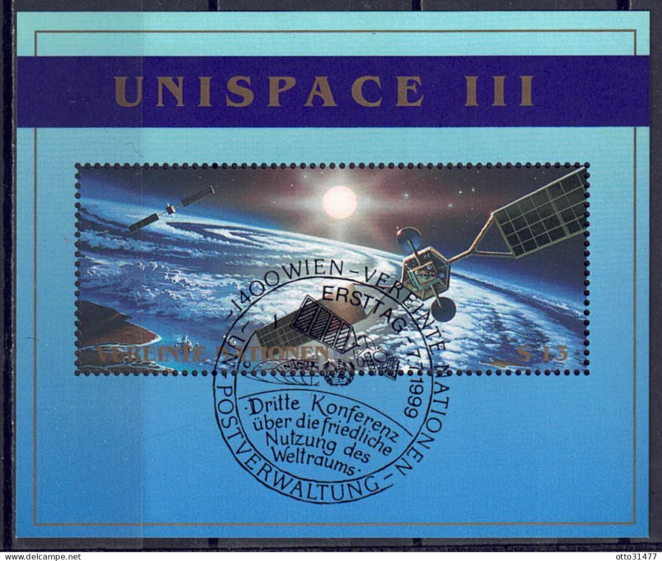 UNO Wien 1999 - UNISPACE II, Block 10, Gestempelt / Used - Oblitérés