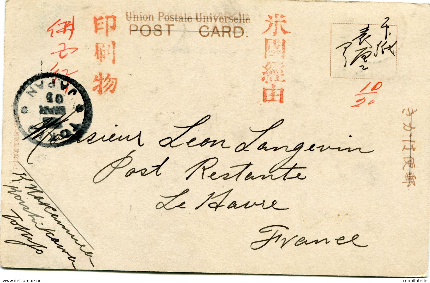 JAPON CARTE POSTALE AYANT VOYAGEE -GENERAL NOGI AND THE GENERAL STOSSEL'S FAVORITE HORSE - Brieven En Documenten