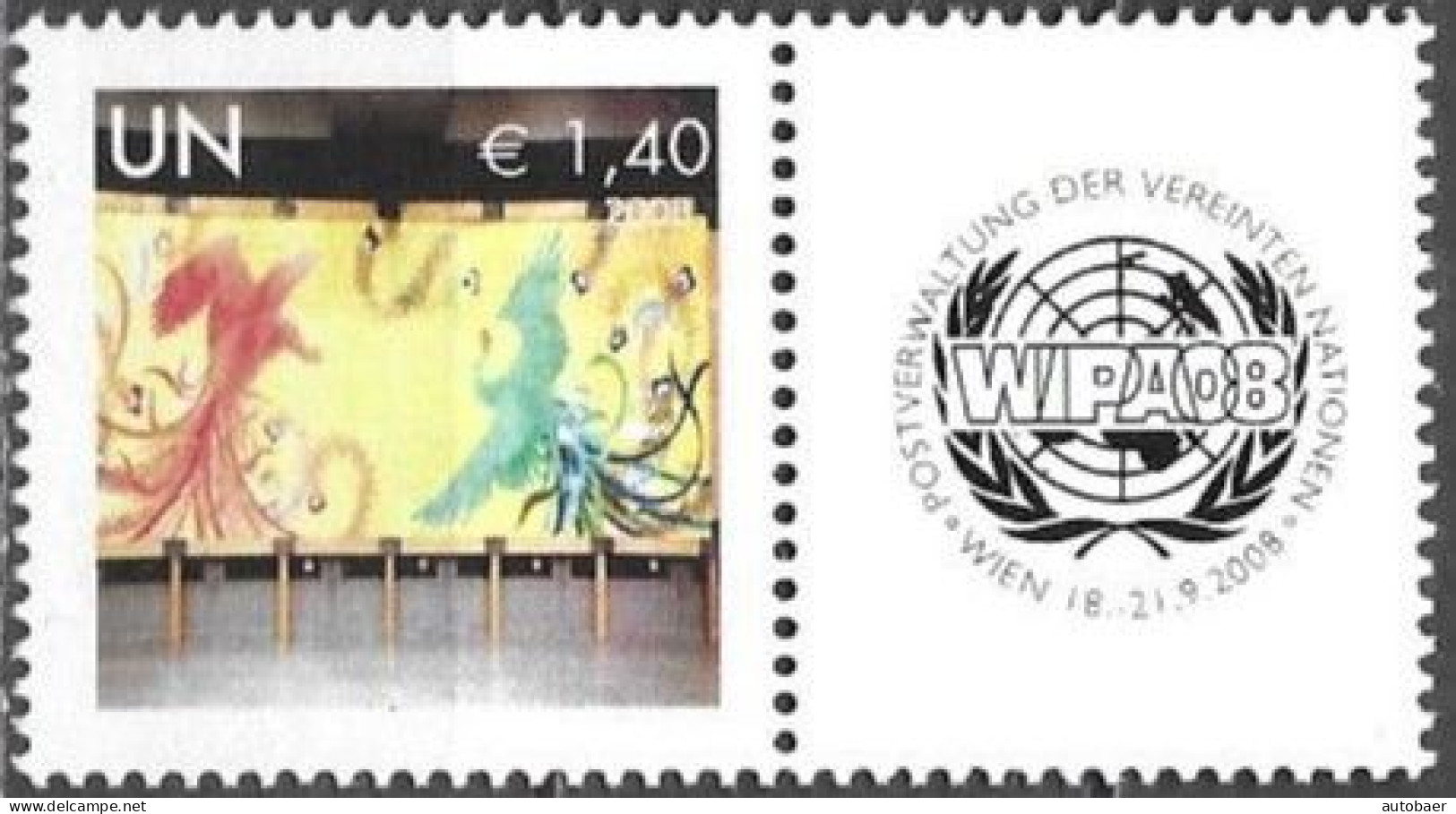 United Nations UNO UN Vereinte Nationen Vienna Wien 2008 Stamp Exhibition WIPA Briefmarken Ausstellung Mi. 553 MNH ** - Neufs