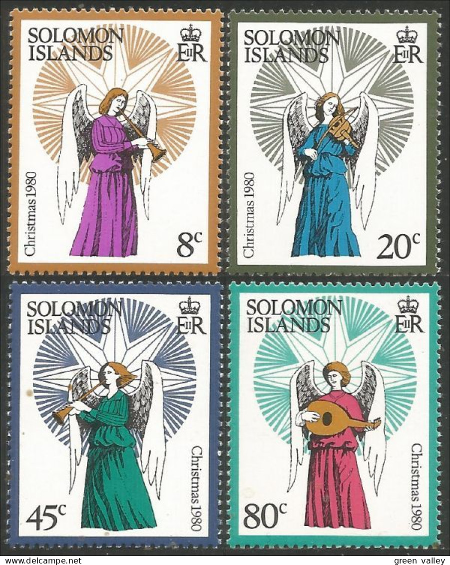 NO-25b Solomon Noel Christmas 1980 Anges Angels MNH ** Neuf SC - Islas Salomón (1978-...)