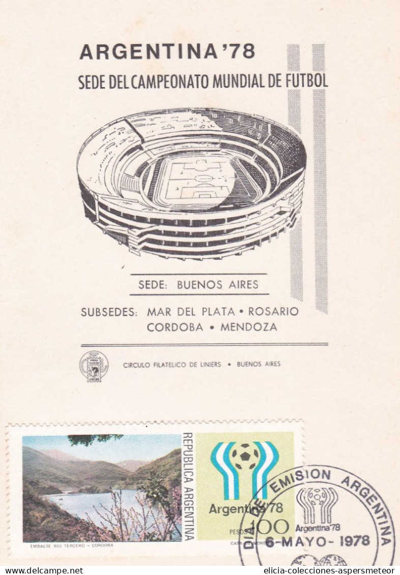 Argentina - 1978 - FDC - World Soccer Championship - Liniers Philatelic Circle -  Caja 30 - FDC