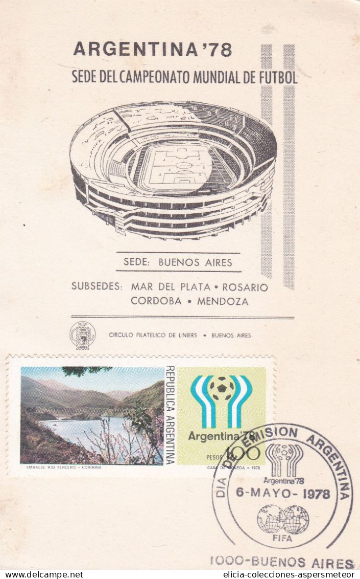 Argentina - 1978 - FDC - World Soccer Championship - Liniers Philatelic Circle -  Caja 30 - FDC