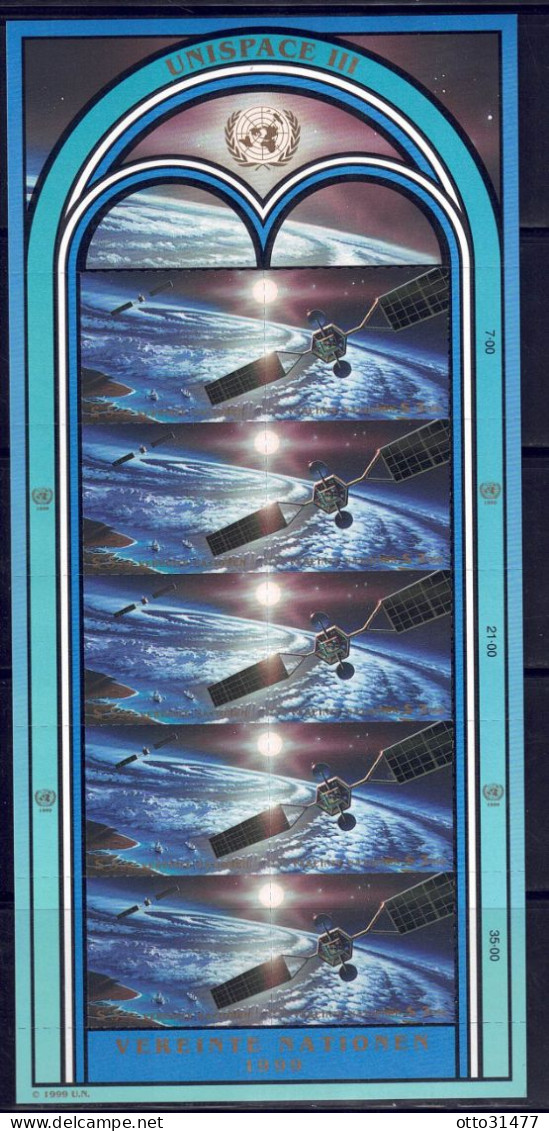 UNO Wien 1999 - Nutzung Des Weltraums, Nr. 291 - 292 ZD-Bogen, Postfrisch ** / MNH - Unused Stamps