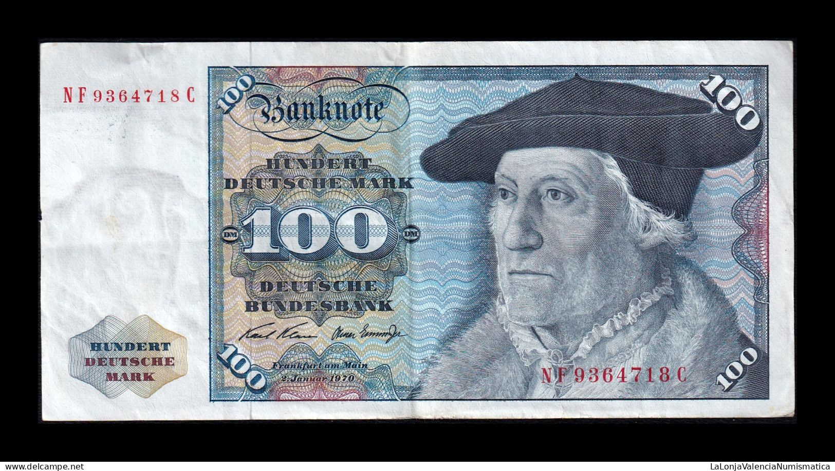 Alemania Germany Republic Federal RFA 100 Mark 1970 Pick 34a(2) Mbc+ Vf+ - 100 Deutsche Mark