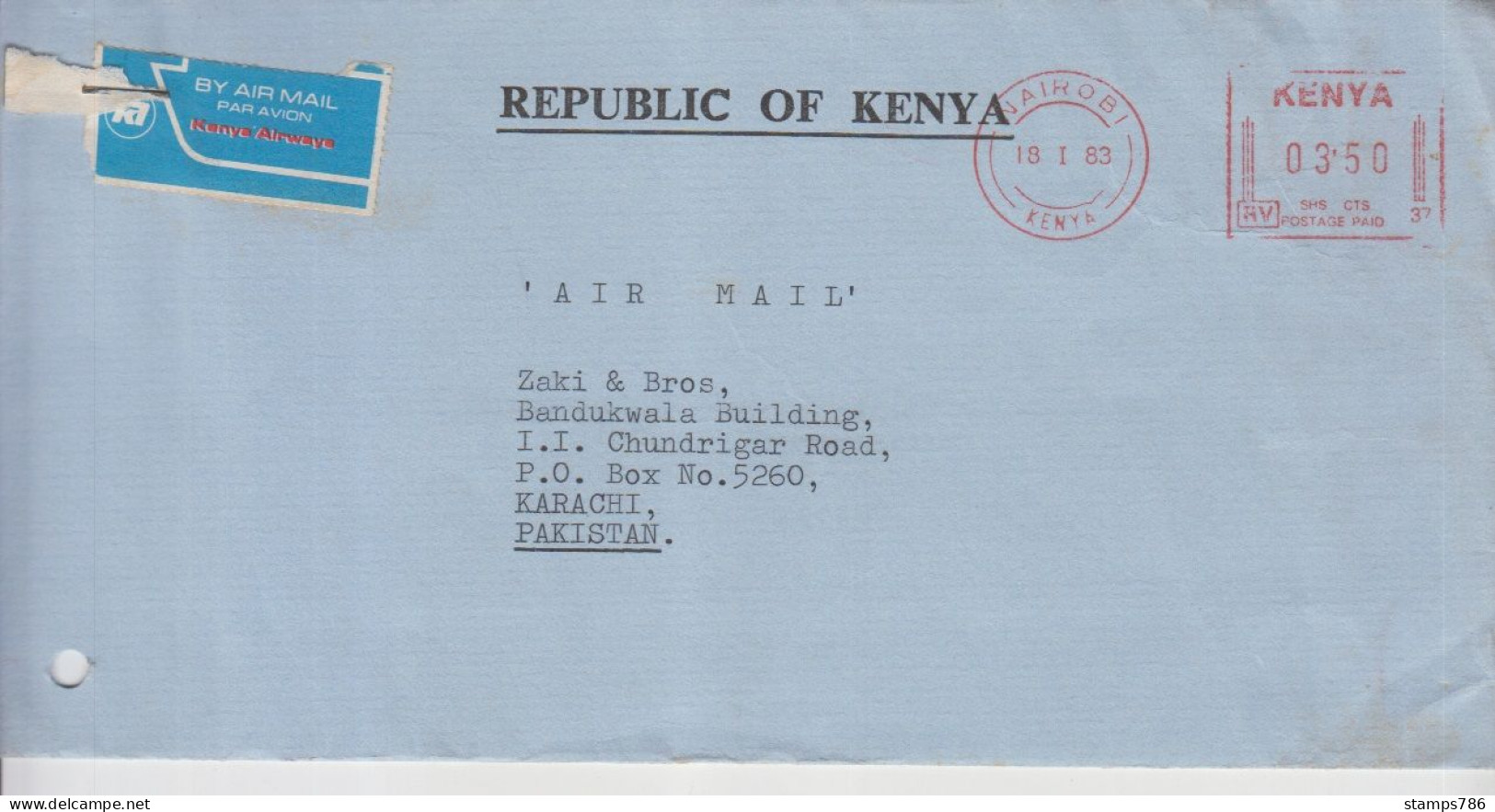 Kenya Cover, Stamps (A-4200) - Kenya (1963-...)
