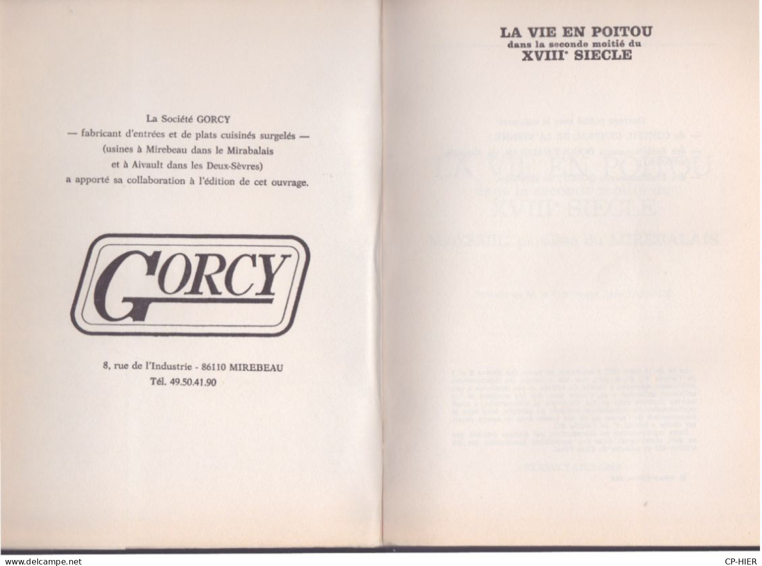 LIVRE - La Vie En Poitou Dans La Seconde Partie Du XVIIIe Siecle - MAZEUIL Paroisse DE MIREBEAU - Bernard Martin - Poitou-Charentes