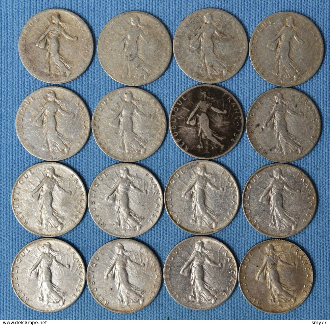 France • 50 Centimes Semeuse • 16x • All Different Coins / Pas De Doublons - Sammlungen