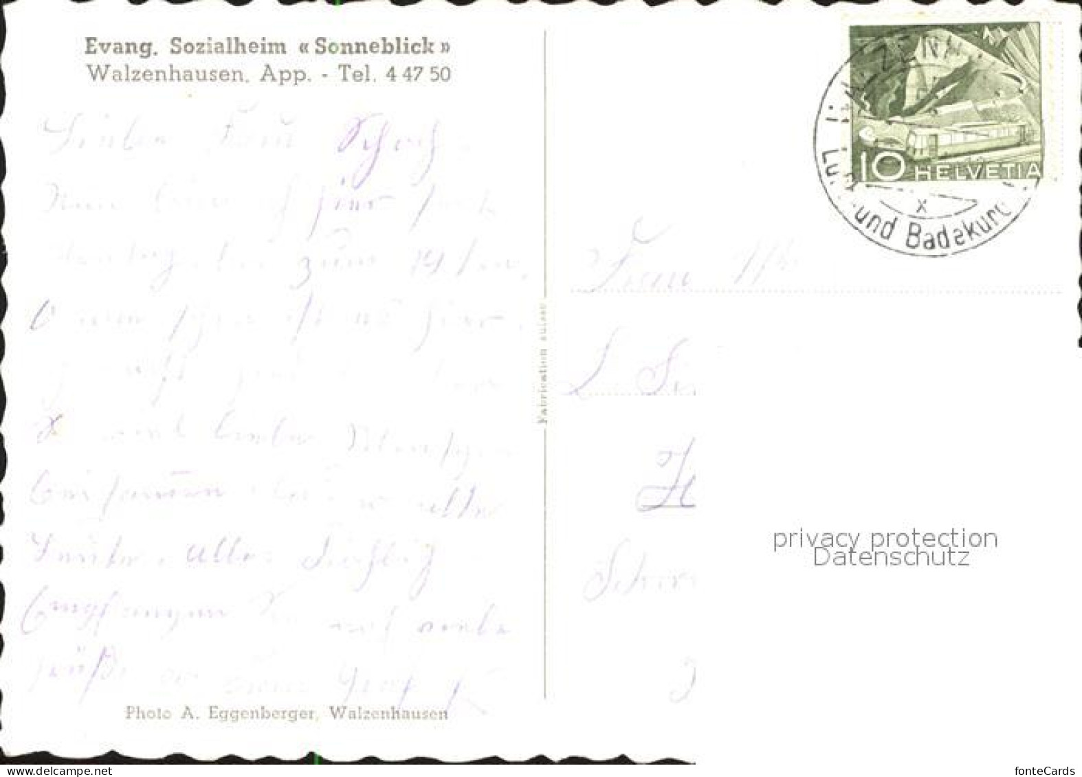 11849099 Walzenhausen AR Evang. Sozialheim Sonneblick Walzenhausen - Autres & Non Classés