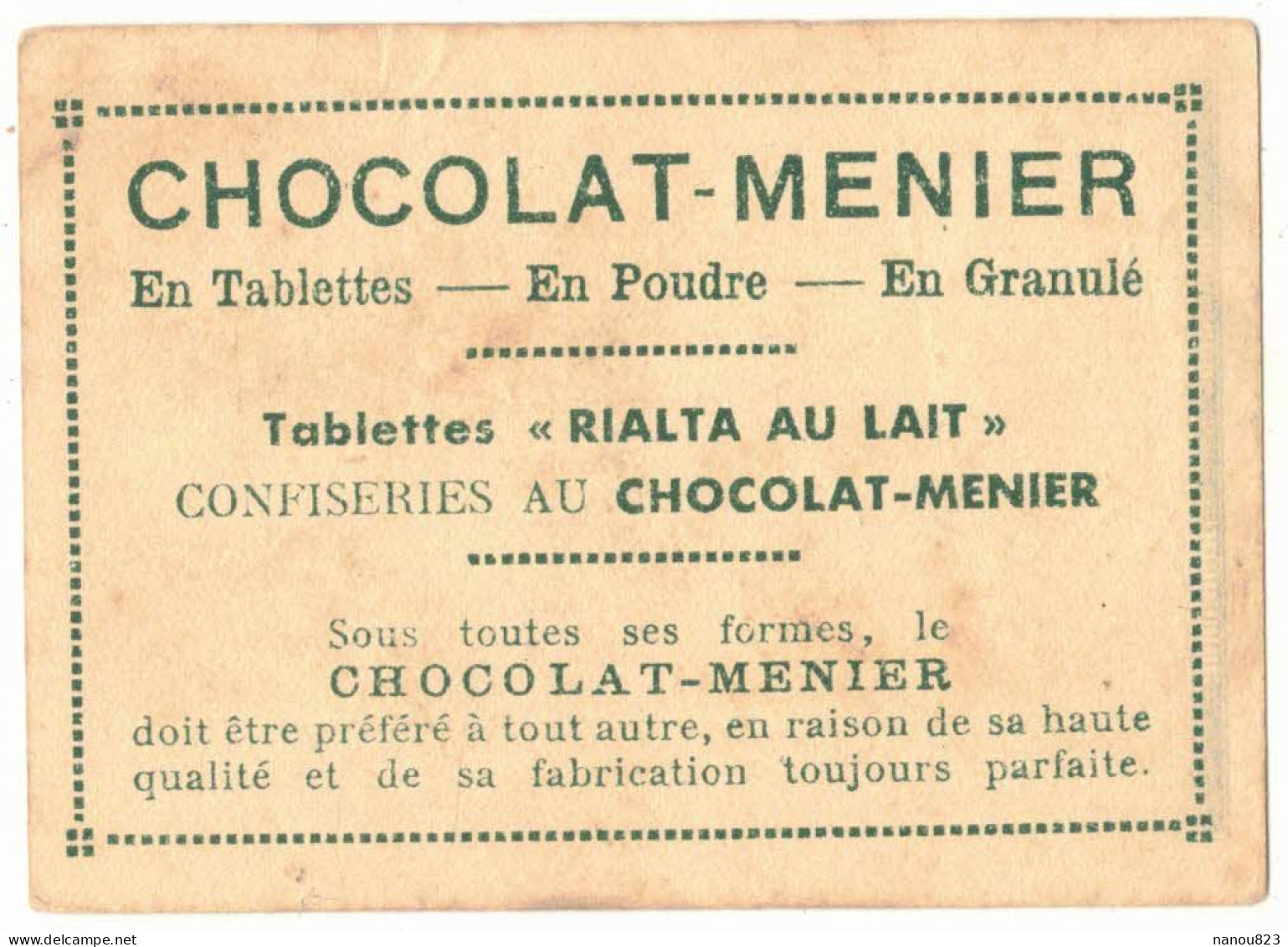 IMAGE CHROMO CHOCOLAT MENIER RIALTA AU LAIT N° 280 SUISSE SWISS GANDRIA LUCERNE LUZERN VUE GENERALE PAQUEBOT - Menier