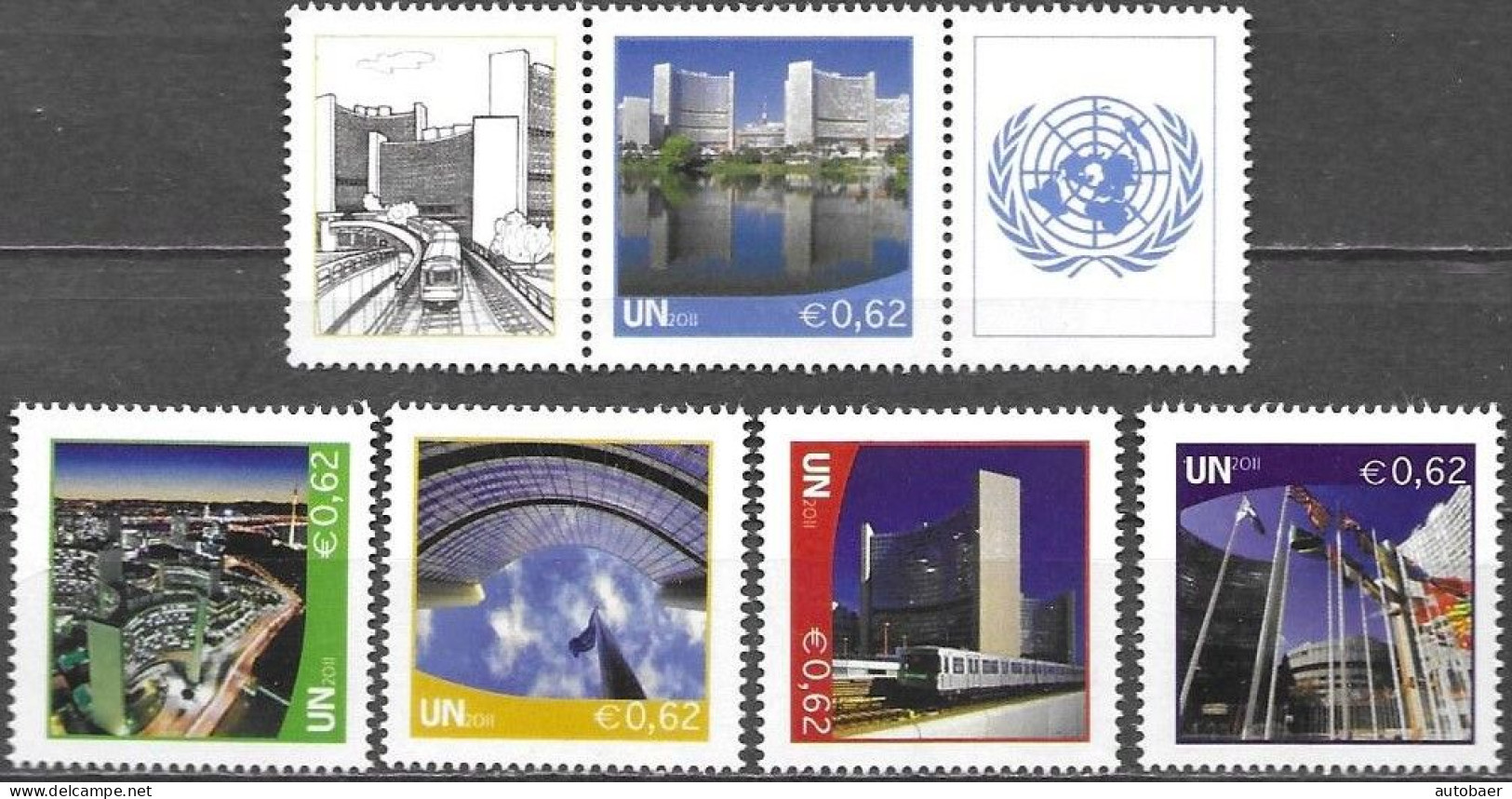 United Nations UNO UN Vereinte Nationen Vienna Wien 2011 Greetings Grussmarken Mi. 719-23 MNH ** Neuf - Neufs