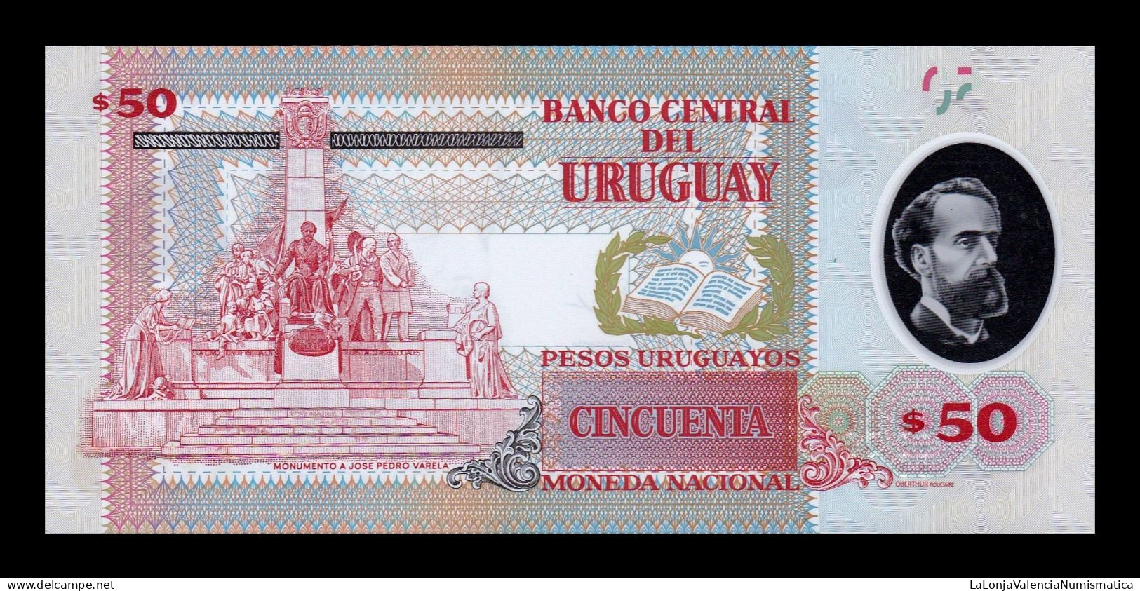 Uruguay 50 Pesos Uruguayos 2020 Pick 102a Serie A Polymer Sc Unc - Uruguay