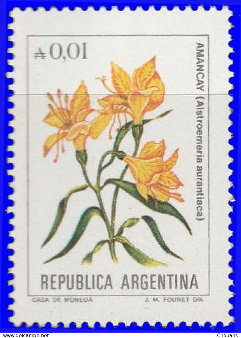 Argentine 1982. ~ YT 1471 + 1477** - 2 Fleurs - Nuevos