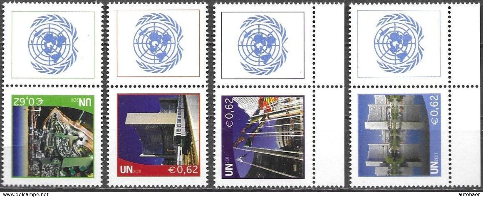 United Nations UNO UN Vereinte Nationen Vienna Wien 2011 Greetings Grussmarken 4v. Mi. 719-21+23 MNH ** Neuf - Unused Stamps