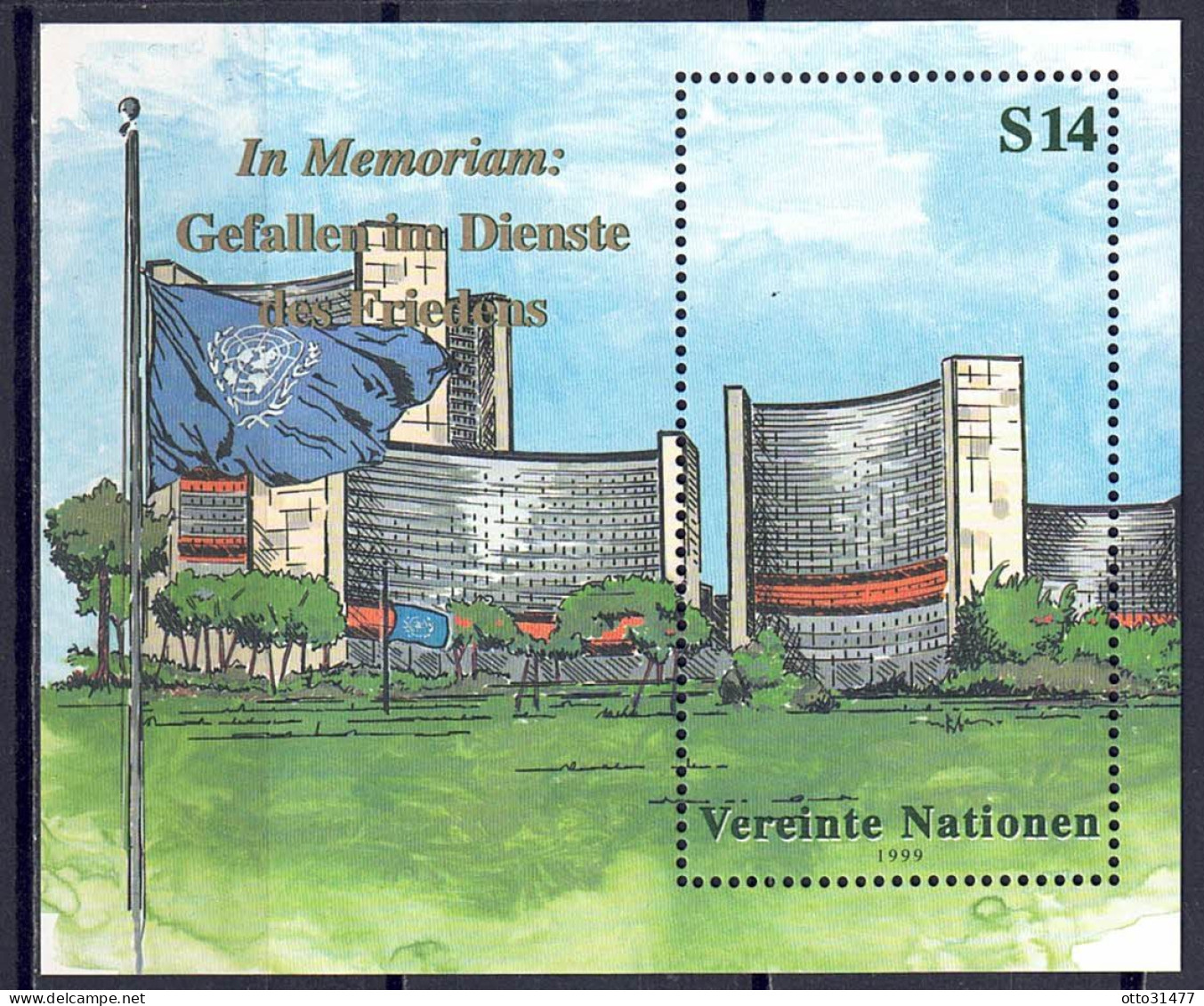 UNO Wien 1999 - Dag-Hammarskjöld-Medaille, Block 11, Postfrisch ** / MNH - Ungebraucht