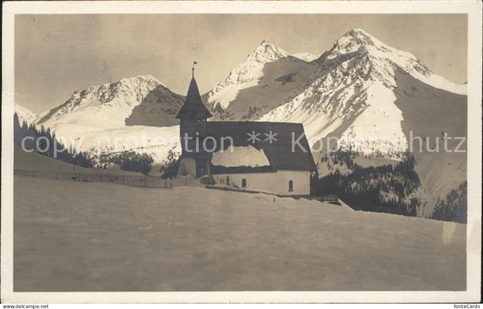 11781409 Inner Arosa Kirchlein Mit Furkahoerner Innerarosa - Autres & Non Classés