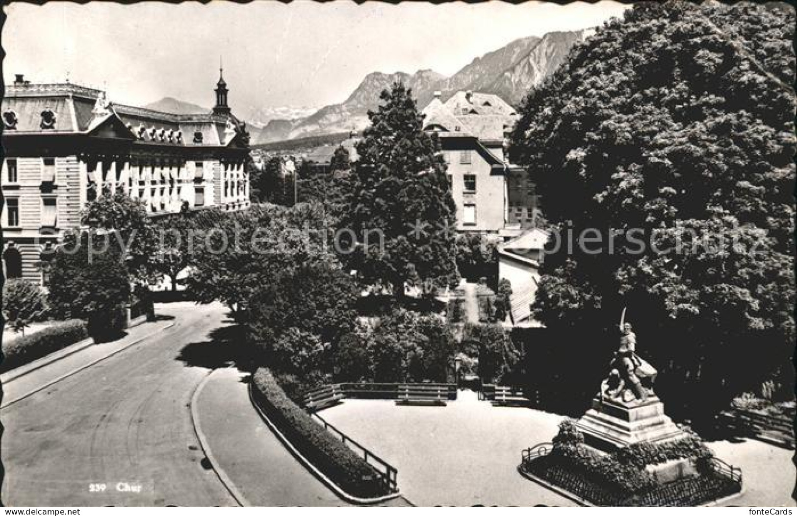 11781069 Chur GR Strassenpartie Denkmal Chur - Autres & Non Classés