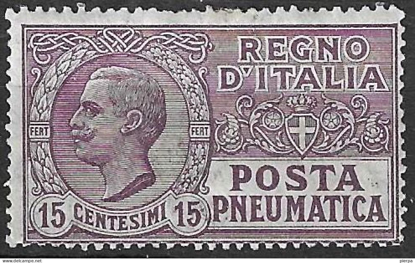 POSTA PNEUMATICA - C. 15 - NUOVO LINGUELLATO MH* ( YVERT  PPN 2 - MICHEL 137 - SS PPN 2) - Pneumatic Mail