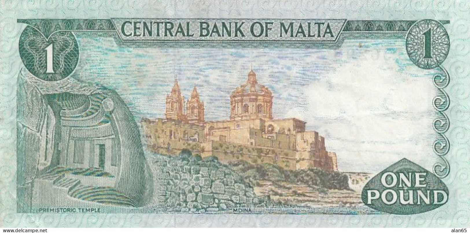 Malta #31a, 1 Lira C1973 Banknote - Malta