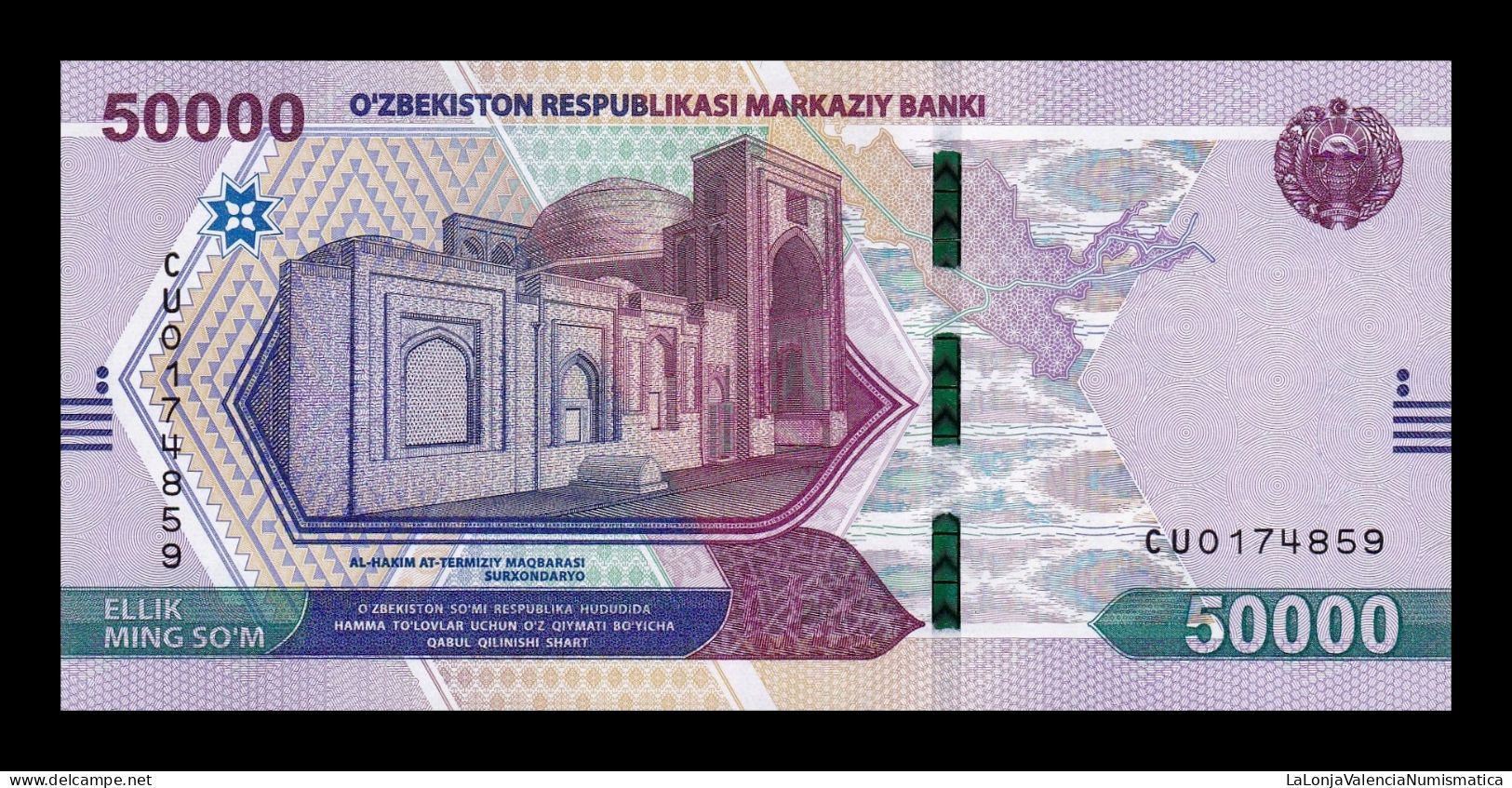 Uzbekistán 50000 Sum 2021 Pick 91 Sc Unc - Uzbekistan