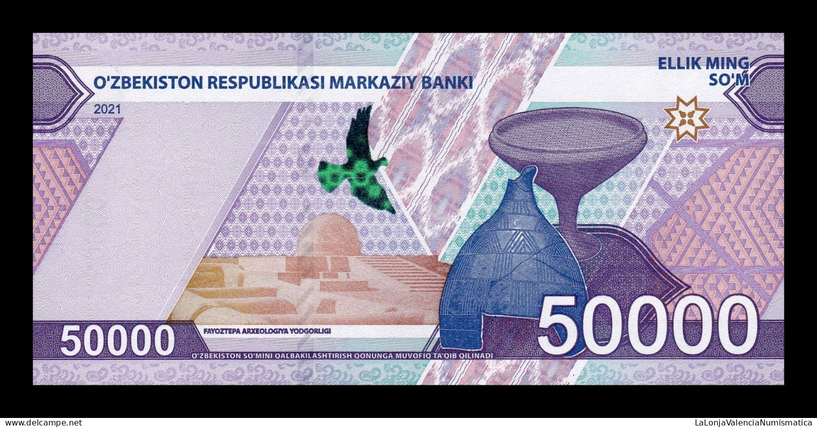 Uzbekistán 50000 Sum 2021 Pick 91 Sc Unc - Ouzbékistan