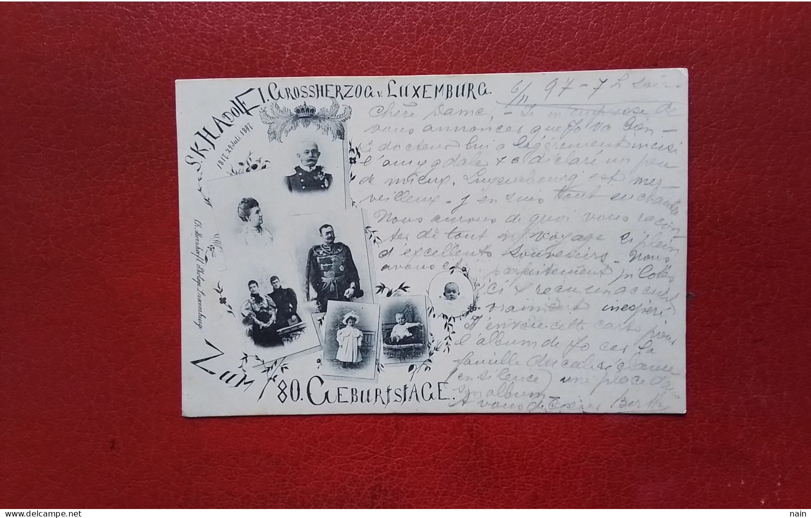 LUXEMBOURG - 1897 - S. K. HADOLF I. GROSSHERZOG....VOIR LES SCANS.. - Grand-Ducal Family